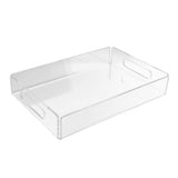 Acrylic Fruit Towel Tray Lightweight Breakfast Cheese Serving Tray with Handles for KTV Hotel - Side View