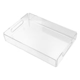 Acrylic Fruit Towel Tray Lightweight Breakfast Cheese Serving Tray with Handles for KTV Hotel - Rear View