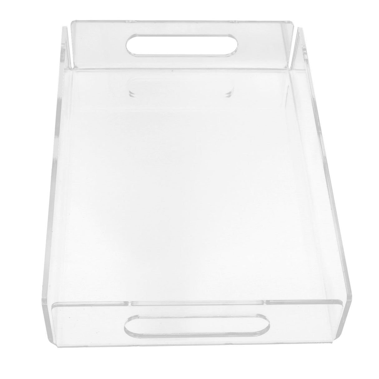 Acrylic Fruit Towel Tray Lightweight Breakfast Cheese Serving Tray with Handles for KTV Hotel