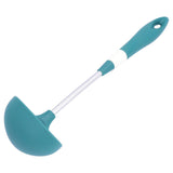 Silicone Cooking Utensils Silicone Stainless Steel Heat Insulation Anti Scalding Comfortable Grip Cooking UtensilsSpoon