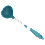 Silicone Cooking Utensils Silicone Stainless Steel Heat Insulation Anti Scalding Comfortable Grip Cooking UtensilsSpoon - Rear View