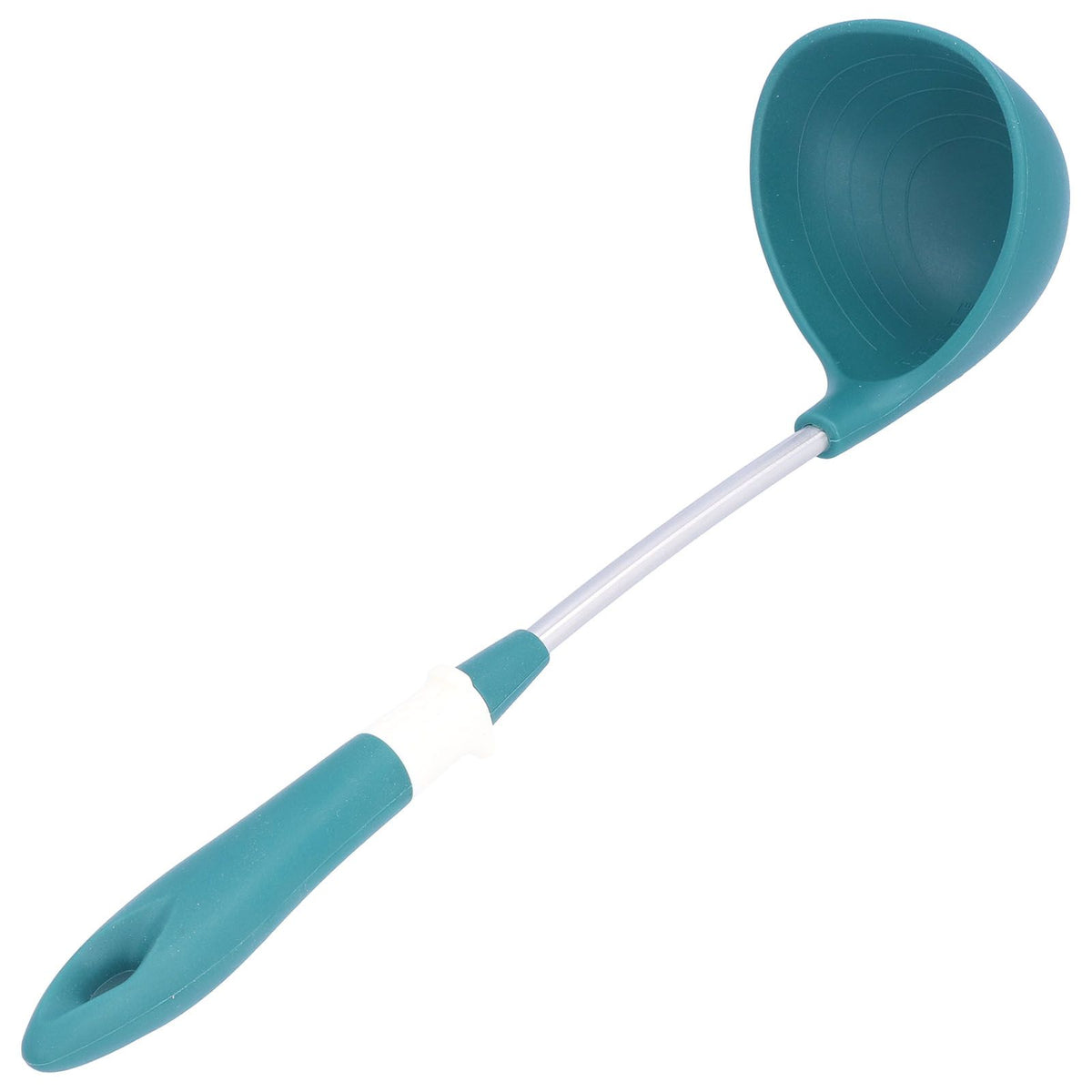 Silicone Cooking Utensils Silicone Stainless Steel Heat Insulation Anti Scalding Comfortable Grip Cooking UtensilsSpoon
