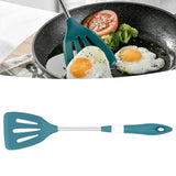 Silicone Cooking Utensils Silicone Stainless Steel Heat Insulation Anti Scalding Comfortable Grip Cooking UtensilsHollow Shovel - Extra Image