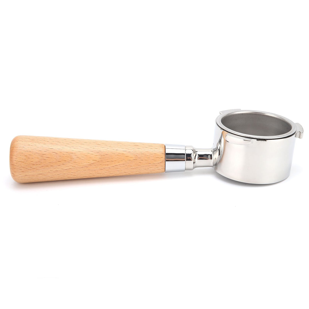 Coffee Bottomless Portafilter Stainless Steel Filter Holder Basket Replacement Tool Coffee Machine Accessory51mm Beech