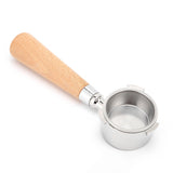 Coffee Bottomless Portafilter Stainless Steel Filter Holder Basket Replacement Tool Coffee Machine Accessory51mm Beech