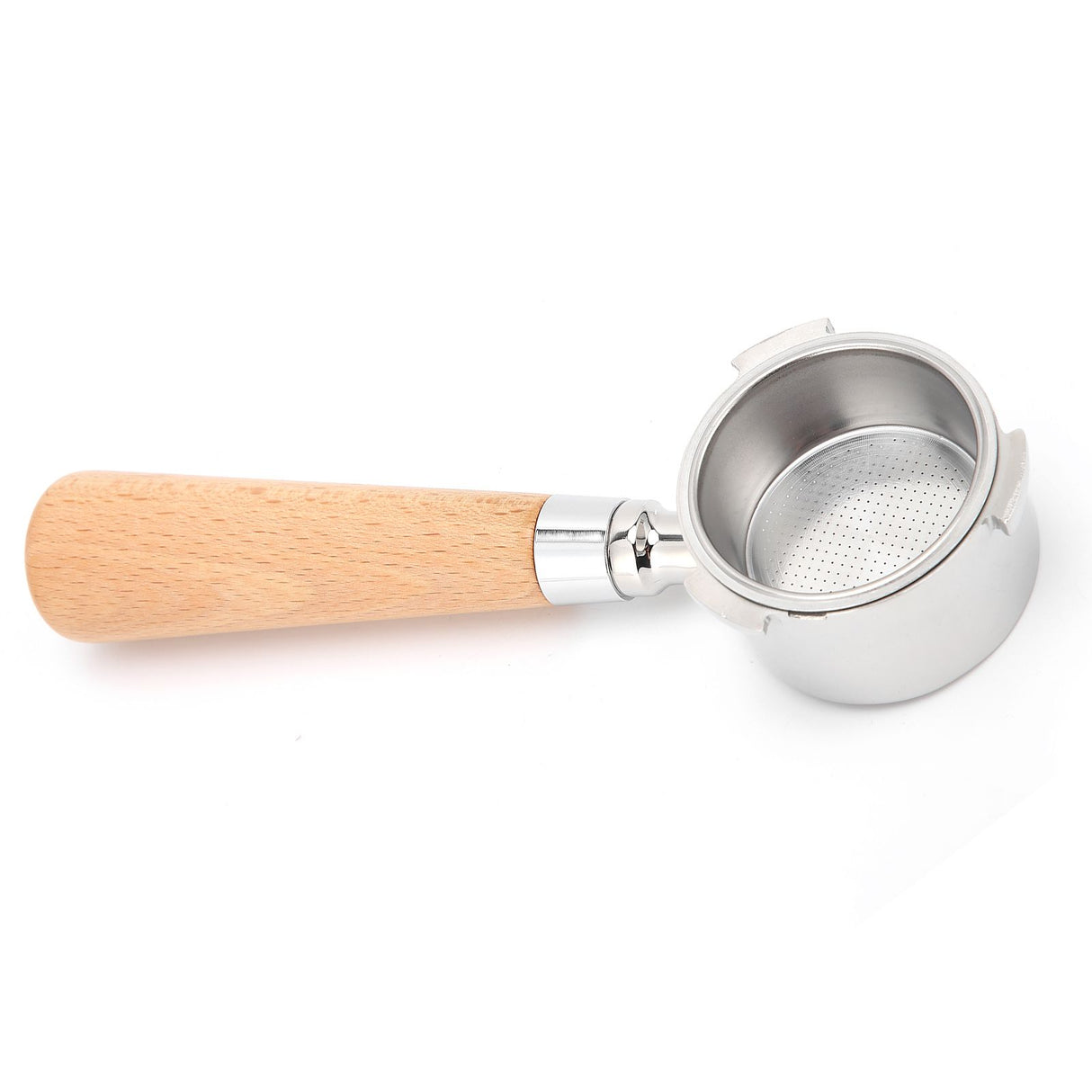 Coffee Bottomless Portafilter Stainless Steel Filter Holder Basket Replacement Tool Coffee Machine Accessory51mm Beech