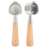 Coffee Bottomless Portafilter Stainless Steel Filter Holder Basket Replacement Tool Coffee Machine Accessory51mm Beech