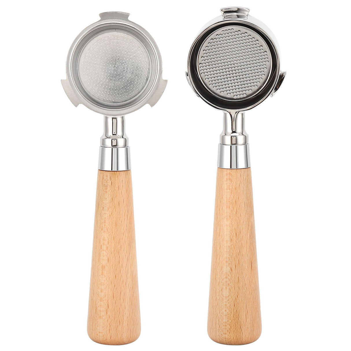 Coffee Bottomless Portafilter Stainless Steel Filter Holder Basket Replacement Tool Coffee Machine Accessory51mm Beech