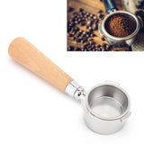 Coffee Bottomless Portafilter Stainless Steel Filter Holder Basket Replacement Tool Coffee Machine Accessory51mm Beech