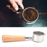 Coffee Bottomless Portafilter Stainless Steel Filter Holder Basket Replacement Tool Coffee Machine Accessory51mm Beech