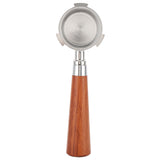 Coffee Bottomless Portafilter Stainless Steel Filter Holder Basket Replacement Tool Coffee Machine Accessory51mm Rosewood - Front View