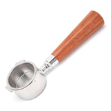 Coffee Bottomless Portafilter Stainless Steel Filter Holder Basket Replacement Tool Coffee Machine Accessory51mm Rosewood - Rear View