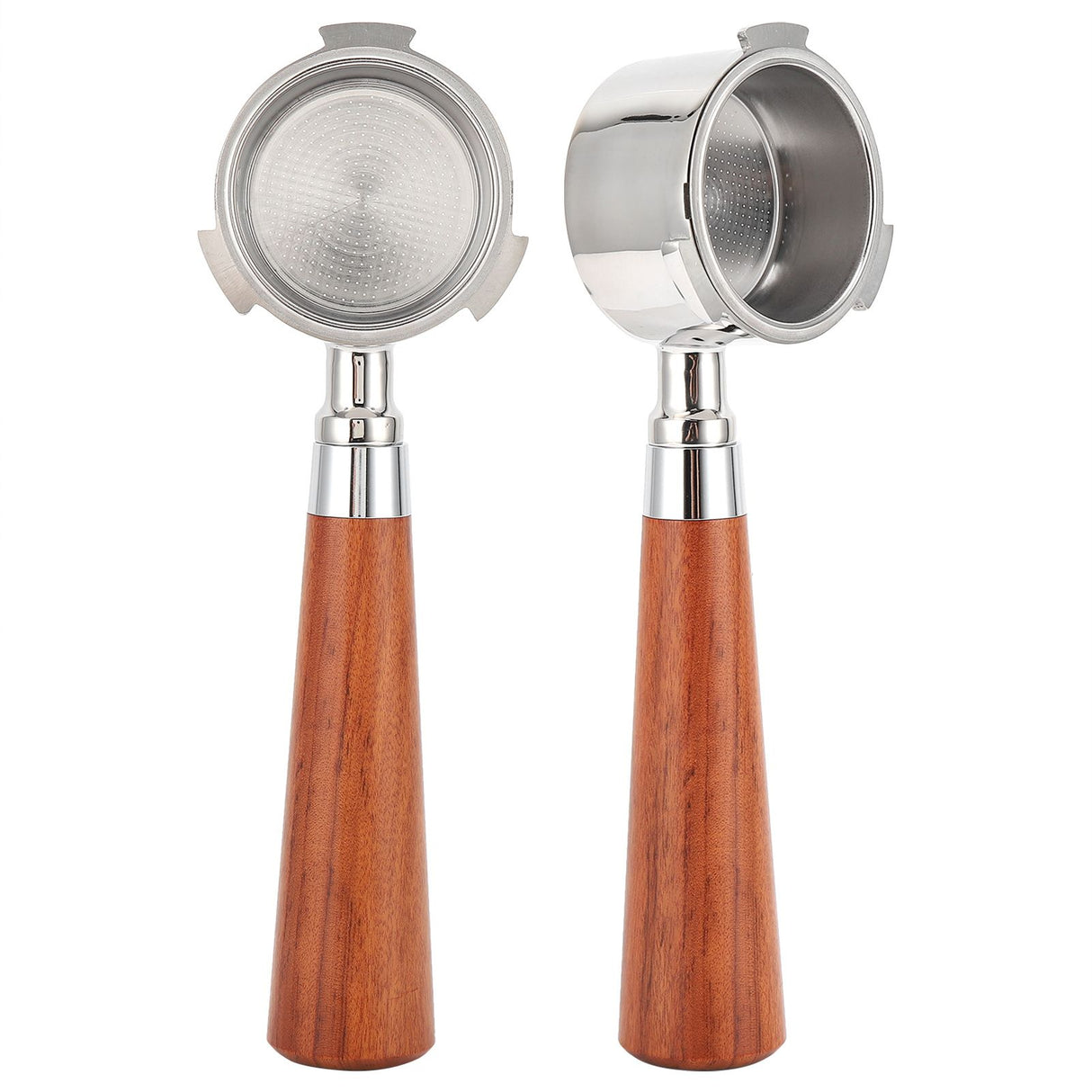 Coffee Bottomless Portafilter Stainless Steel Filter Holder Basket Replacement Tool Coffee Machine Accessory51mm Rosewood