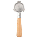Coffee Bottomless Portafilter Stainless Steel Filter Holder Basket Replacement Tool Coffee Machine Accessory54mm Beech - Front View