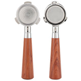 Coffee Bottomless Portafilter Stainless Steel Filter Holder Basket Replacement Tool Coffee Machine Accessory54mm Rosewood