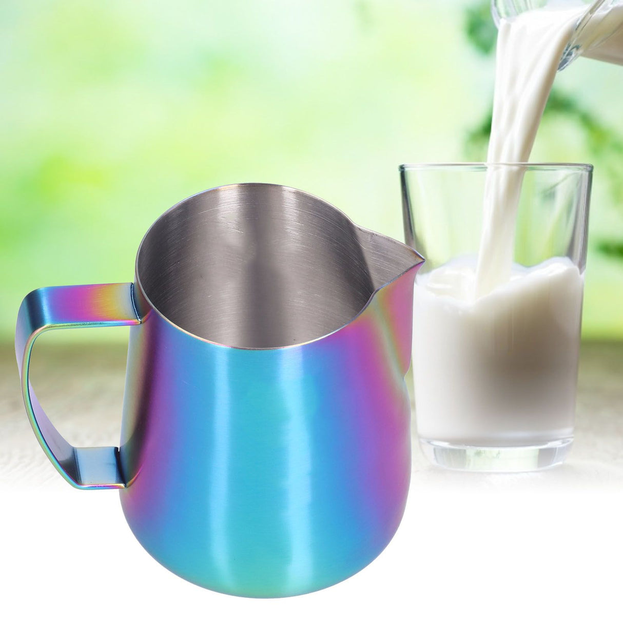 Milk Frothing Pitcher 304 Stainless Steel Milk Jugs Coffee Frothing Pitchers Latte Art Jug for Making Coffee600ml