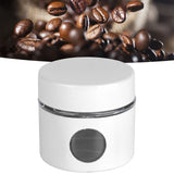 Coffee Bean Container Iron Glass Mini Sealed Jar Kitchen Storage Tank for Beans TeaWhite