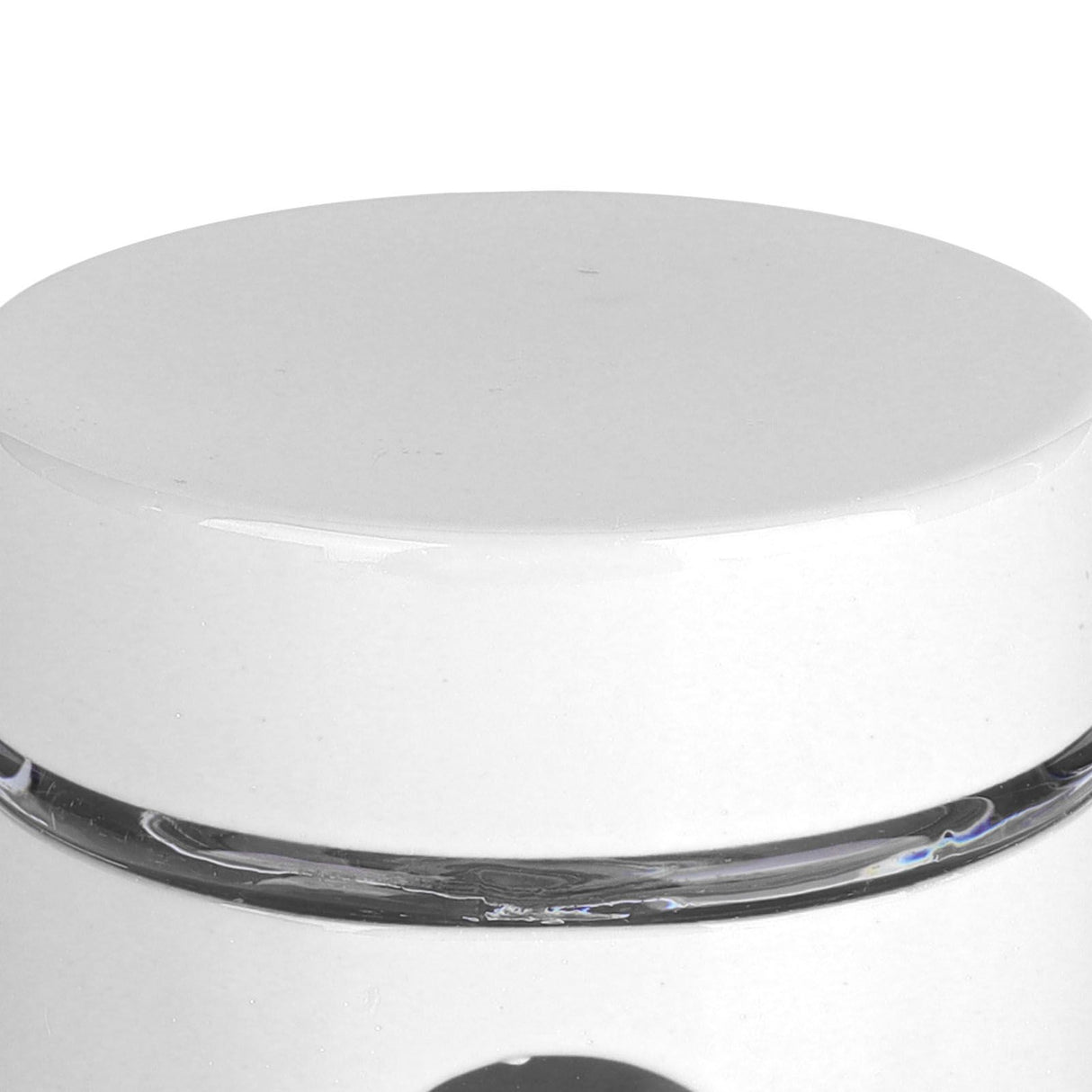 Coffee Bean Container Iron Glass Mini Sealed Jar Kitchen Storage Tank for Beans TeaWhite