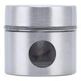 Coffee Bean Container Iron Glass Mini Sealed Jar Kitchen Storage Tank for Beans TeaSilver