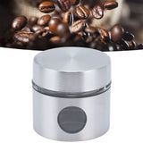 Coffee Bean Container Iron Glass Mini Sealed Jar Kitchen Storage Tank for Beans TeaSilver - Extra Image