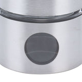 Coffee Bean Container Iron Glass Mini Sealed Jar Kitchen Storage Tank for Beans TeaSilver