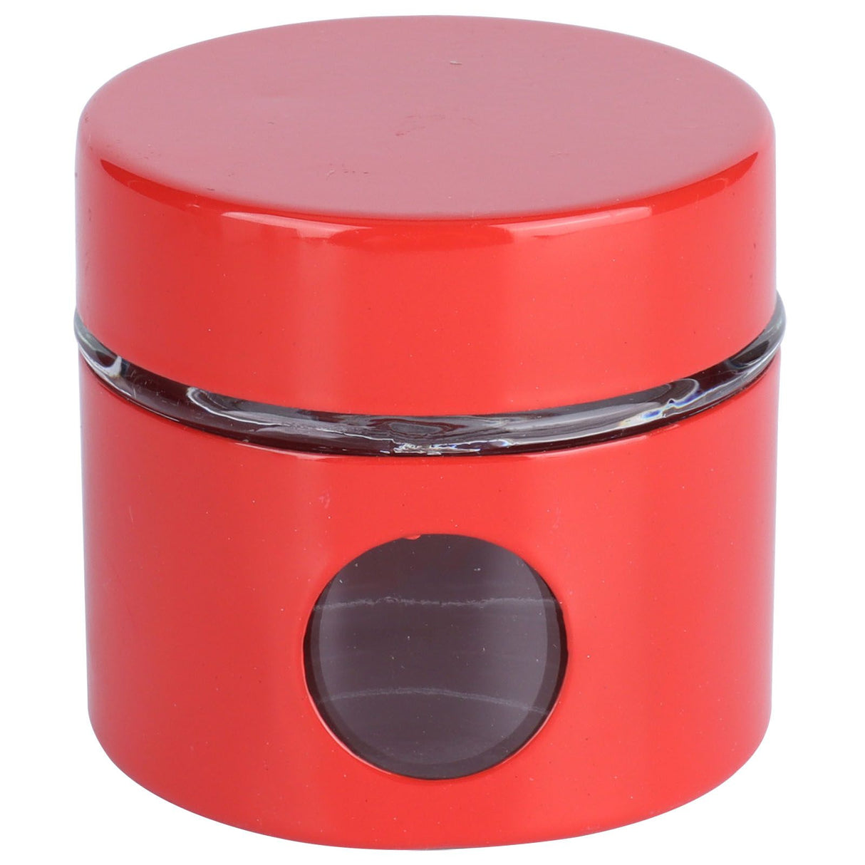 Coffee Bean Container Iron Glass Mini Sealed Jar Kitchen Storage Tank for Beans TeaRed