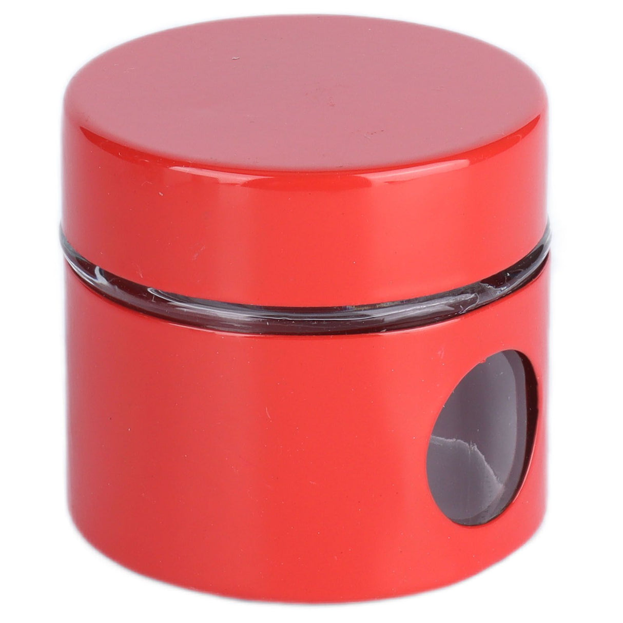 Coffee Bean Container Iron Glass Mini Sealed Jar Kitchen Storage Tank for Beans TeaRed