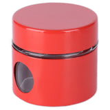 Coffee Bean Container Iron Glass Mini Sealed Jar Kitchen Storage Tank for Beans TeaRed