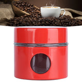 Coffee Bean Container Iron Glass Mini Sealed Jar Kitchen Storage Tank for Beans TeaRed