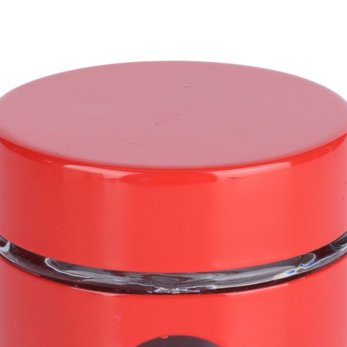 Coffee Bean Container Iron Glass Mini Sealed Jar Kitchen Storage Tank for Beans TeaRed