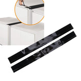 2Pcs 25in Black Stove Counter Cover Silicone Oil‑Proof Stain‑Proof Stove Gap Filler for Restaurant Kitchen