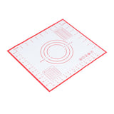 Baking Mat Silicone Non Slip Heat Resistant Dough Mat with Scale for Home Kitchen 29x26cmRed - Front View