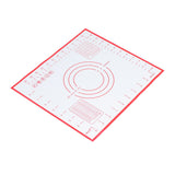 Baking Mat Silicone Non Slip Heat Resistant Dough Mat with Scale for Home Kitchen 29x26cmRed