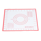 Baking Mat Silicone Non Slip Heat Resistant Dough Mat with Scale for Home Kitchen 29x26cmRed