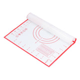 Baking Mat Silicone Non Slip Heat Resistant Dough Mat with Scale for Home Kitchen 29x26cmRed