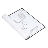 Baking Mat Silicone Non Slip Heat Resistant Dough Mat with Scale for Home Kitchen 29x26cmBlack - Front View