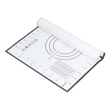 Baking Mat Silicone Non Slip Heat Resistant Dough Mat with Scale for Home Kitchen 29x26cmBlack - Side View