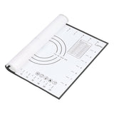 Baking Mat Silicone Non Slip Heat Resistant Dough Mat with Scale for Home Kitchen 29x26cmBlack
