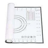 Baking Mat Silicone Non Slip Heat Resistant Dough Mat with Scale for Home Kitchen 29x26cmBlack - 45-Degree Angle