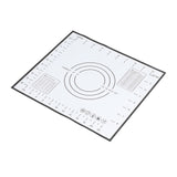 Baking Mat Silicone Non Slip Heat Resistant Dough Mat with Scale for Home Kitchen 29x26cmBlack