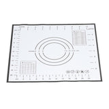 Baking Mat Silicone Non Slip Heat Resistant Dough Mat with Scale for Home Kitchen 29x26cmBlack - Extra Image