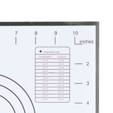 Baking Mat Silicone Non Slip Heat Resistant Dough Mat with Scale for Home Kitchen 29x26cmBlack