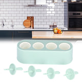 Ice Cream Mold Durable Reusable Food Grade Silicone Mould DIY Tools for Home KitchenGreen