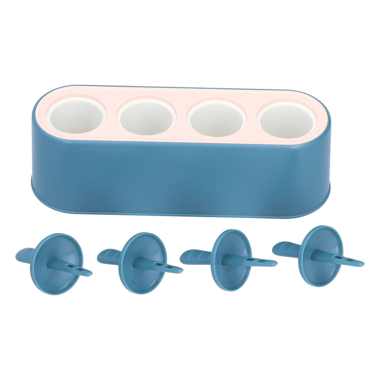 Ice Cream Mold Durable Reusable Food Grade Silicone Mould DIY Tools for Home KitchenBlue