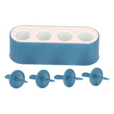Ice Cream Mold Durable Reusable Food Grade Silicone Mould DIY Tools for Home KitchenBlue