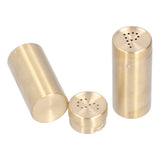 2pcs Spice Jar Stainless Steel Seasoning Bottle Salt and Pepper Shaker Kitchen ToolGolden