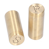 2pcs Spice Jar Stainless Steel Seasoning Bottle Salt and Pepper Shaker Kitchen ToolGolden