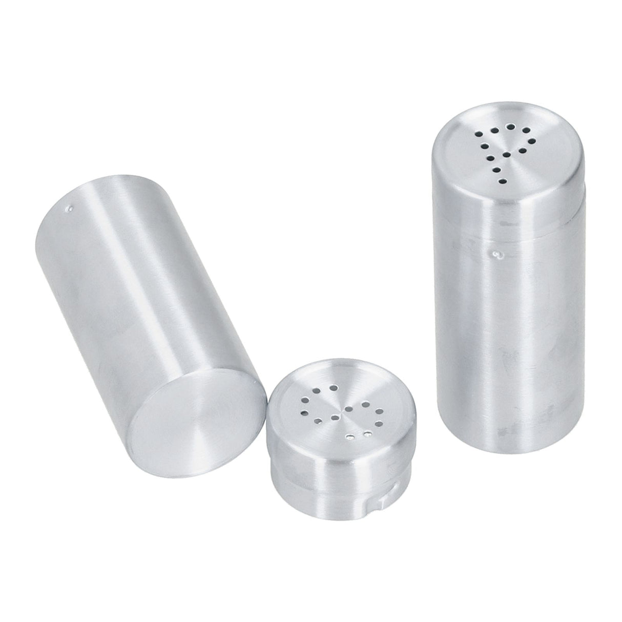 2pcs Spice Jar Stainless Steel Seasoning Bottle Salt and Pepper Shaker Kitchen ToolStainless Steel Color
