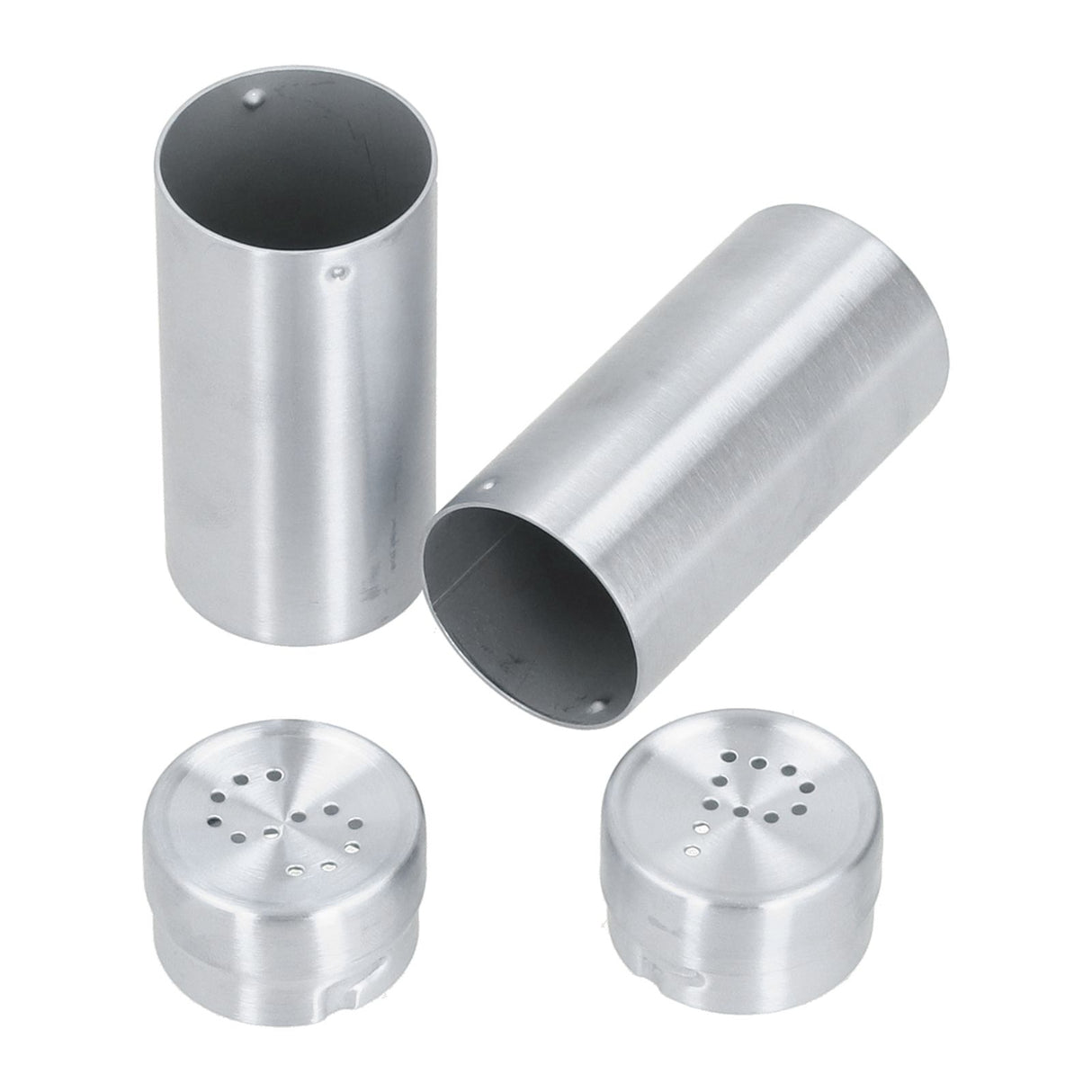2pcs Spice Jar Stainless Steel Seasoning Bottle Salt and Pepper Shaker Kitchen ToolStainless Steel Color