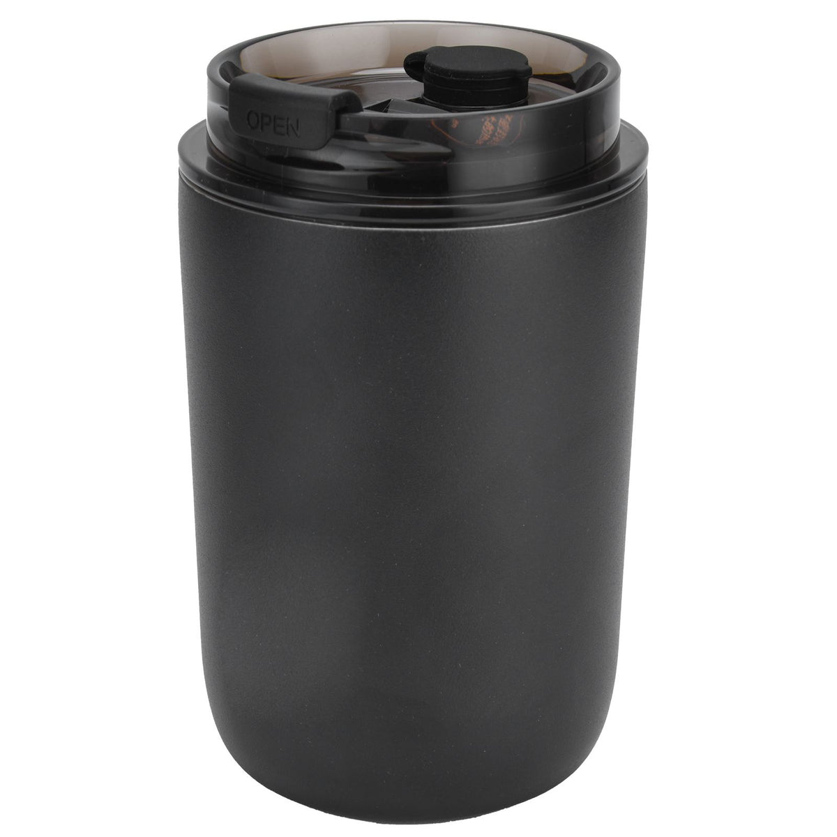 280ml Coffee Cup Household Portable Large Capacity Silicone Stainless Steel Vacuum Flask for Birthday GiftBlack